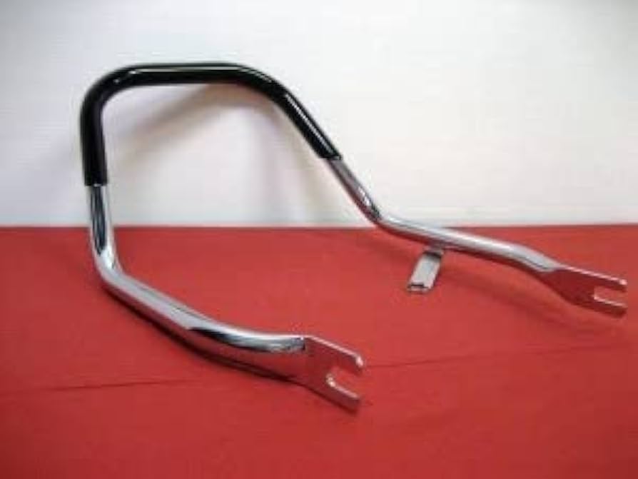 ＧＳＸ４００Ｆ　タンデムバー　黒×メッキ Amazon | GSX400F 極太メッキタンデムバー ブラック ゴム付 TSH製